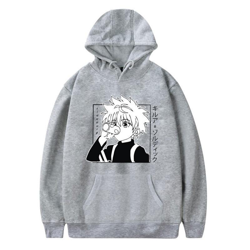 Cartoon Japaneses Comics HUNTER X HUNTER Men New Hoodie European Size Sweatshirt Graphic Print Man Sweatshirts Sleeve Fashion