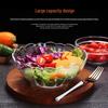 ZISIZ 7-inch Transparent Round Plastic Bowl Set