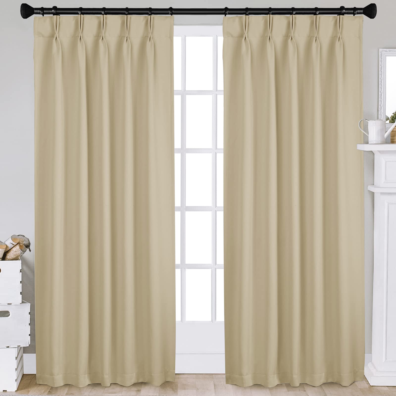 

MIR Затемняющие Комнатные Однотонные Тепловые Тепловые УФ для Гостиной и Спальни 100см Шириной х 178см 2 Шторы 2 Кружева Комплект Штор, 1, Звукоизолирующие,