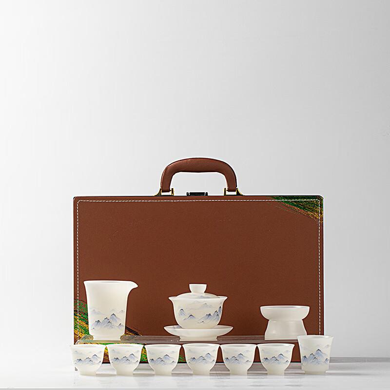 Blue and White Ceramic Kung Fu Tea Set