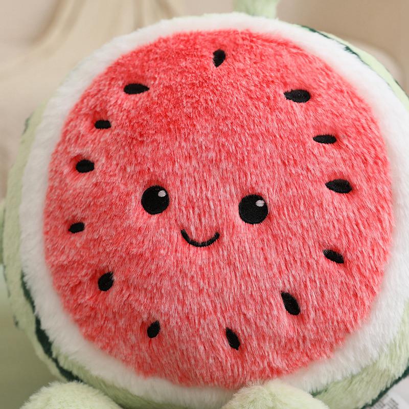 30-40Cm New Watermelon Plush Doll Cartoon Fruit Watermelon Plush Toy Girlfriend Sleep Aid Pillow Simulation Fruit Birthday Gift