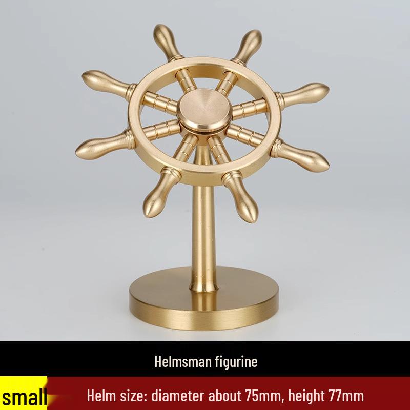 

Вращающийся латунный штурвал корабля - Металлическое настольное украшение и подарок