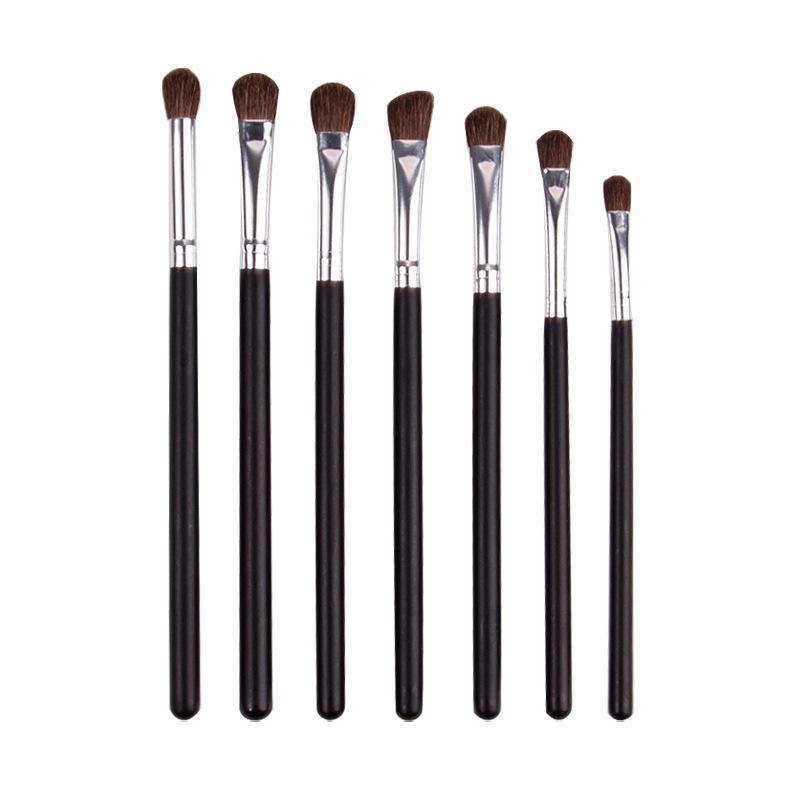 7-Piece Portable Pony Hair Eyeshadow Makeup Brush Set