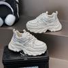 Leather Daddy Shoes Women's Autumn 2025 New Breathable Versatile Thick-soled Height Increasing Casual Lightweight Fashion Sports Running Shoes
