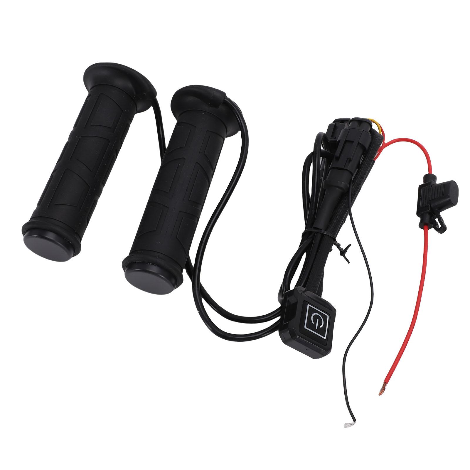 

Electric Heated Motorcycle Grips 3 Temperature Settings Fast Heating Handlebar Grip Warmer for Winter ATV