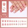 Press on Nail with 3D Flower Designs False Nail French Tips for Women Seeking Unique Valentine's Day Appearance