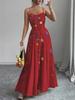 2026 European & American Summer Fashion Spaghetti Strap Print Dress