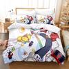 Mode 3D-Druck Summer Wars King Kazma Bettwäsche-Set Cartoon Anime dreiteiliges Set Erwachsene Kind Schlafzimmer Bettbezug-Sets Heimtextilien