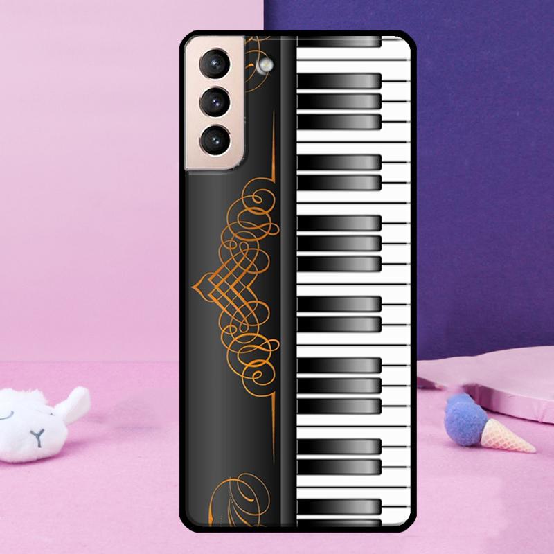 Piano Keys Musical Phone Case For Samsung Galaxy S25 S24 Ultra S9 S10 S20 S21 S22 Plus S23 FE S24 FE Cover