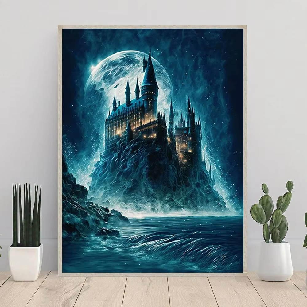 Harry Potter Magic School 5D DIY Diamond Painting Cross Stitch Castle Mosaic Embroidery Rhinestones Home Decor Kids Gift