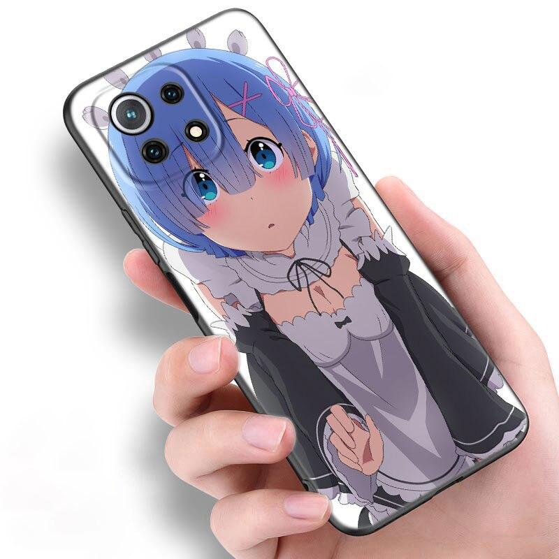 Anime Cute REM Phone Case For Xiaomi Mi POCO X3 NFC GT M4 M3 12 11T 10T Pro A3 11 Lite NE 5G 12X 11i F3 Soft TPU Black Cover