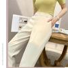 Spring Autumn Fashion Elegant Slim Fit High Waist Straight Trousers Femal Business Pencil Pants Fashion Solid Pant Women Classic