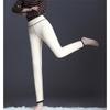 Winter Damen High Waist Leggings Damen Einfarbig Legging Bequem Superdick Warmhalten Dehnbar Leggings Samt Warme Hose