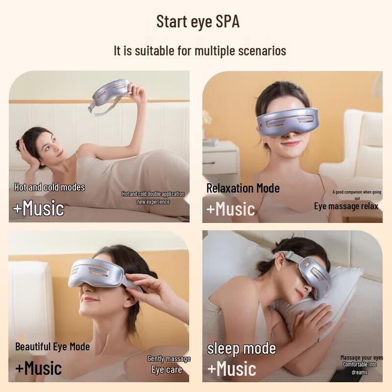 WayourCare Smart Eye Massager with Hot & Cold Compress CN Plug (adapter Included)