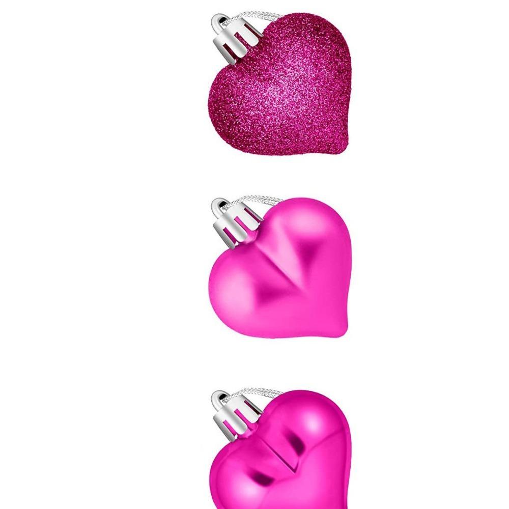 12 STÜCKE 4,5CM Hängender Herzkugel Anhänger Partydeko Kugel Neujahr Valentinstag Dekoration