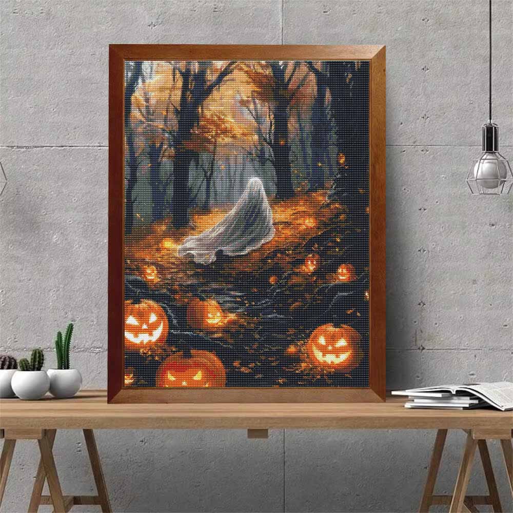 DIY Diamond Painting Canvas Autumn Forest Pumpkin Design 5D Full Drill Art Creative Leisure Craft Home Decor For Wall Art Gift