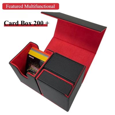 Kaartspeldoos met Dobbelsteenbakje voor MTG Kaarten 200+ Kaartopslagdoos Geschikt voor TCG CCG PU Leer Sterke Magneet Verzamelbare kaarthoes