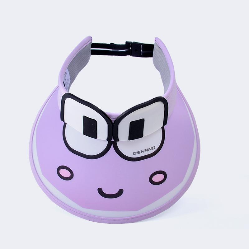 1101 Summer Children's Hats with Fans, Boys and Girls Sunscreen Visor, Cartoon Cute Big Brim Empty Top Hat