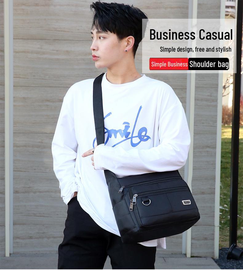 Herren Große Kapazität Mode Wasserdicht Messenger Schultertasche - Oxford Tuch Casual Reiserucksack