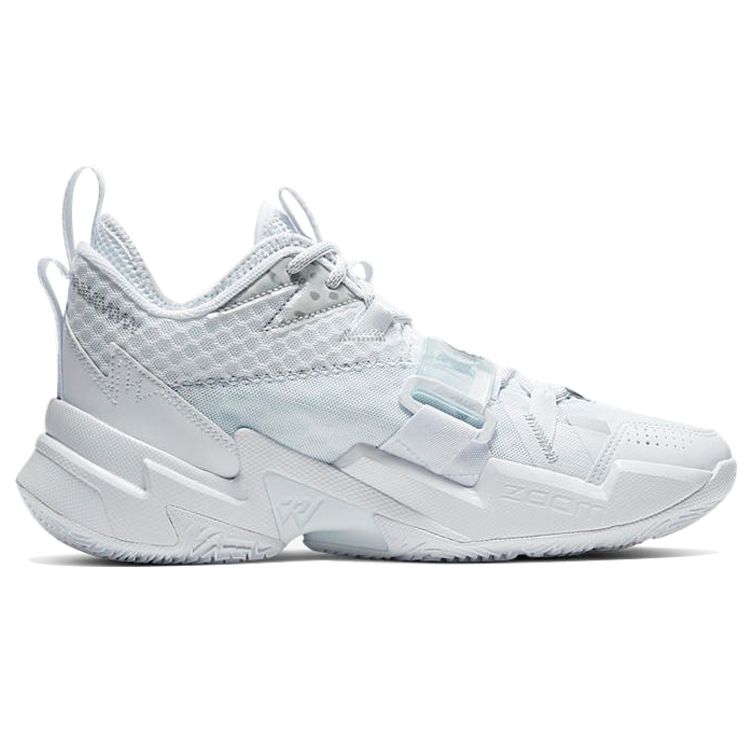 Air Jordan Why Not Zer0.3 PF Triple White Men Sneakers Metallic-Silver Black CD3002-103