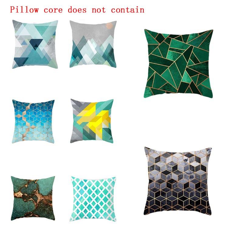 Geometric Pattern Simple Pillow Case Abstract Art Home Decoration Plush Fabric