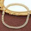 Hip Hop Rapper Sterling Silver Link Chain Custom Moissanite Cuban Bling Diamonds Mens Cuban Link Chain