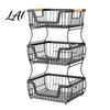 Office Desk Storage Shelf 2/3 Layer Countertop Organizer Rack Heavy Duty Fruit Basket Stand Sturdy Desktop Space Saving Carbon Steel Rack