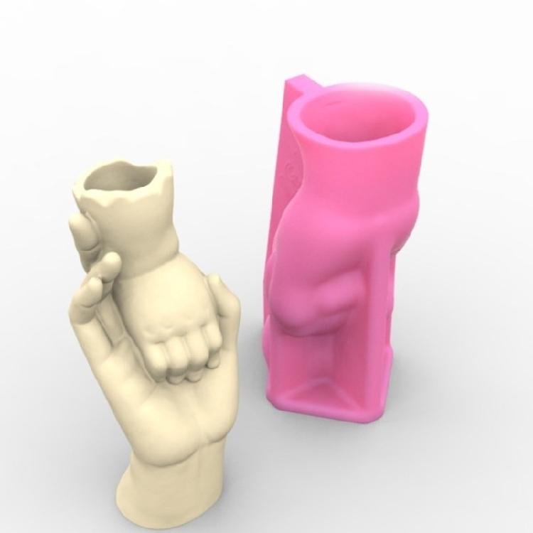Unique Resin Molds Silicone Craft Mould Flexible Vase Moulds Hands Shape Jewelry Jar Mould Perfect for Hands-Making Vase