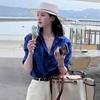 Lapel Shirt For Women Korean Style Fashionable Spring Summer Casual Brightening Sun Protection Shirt
