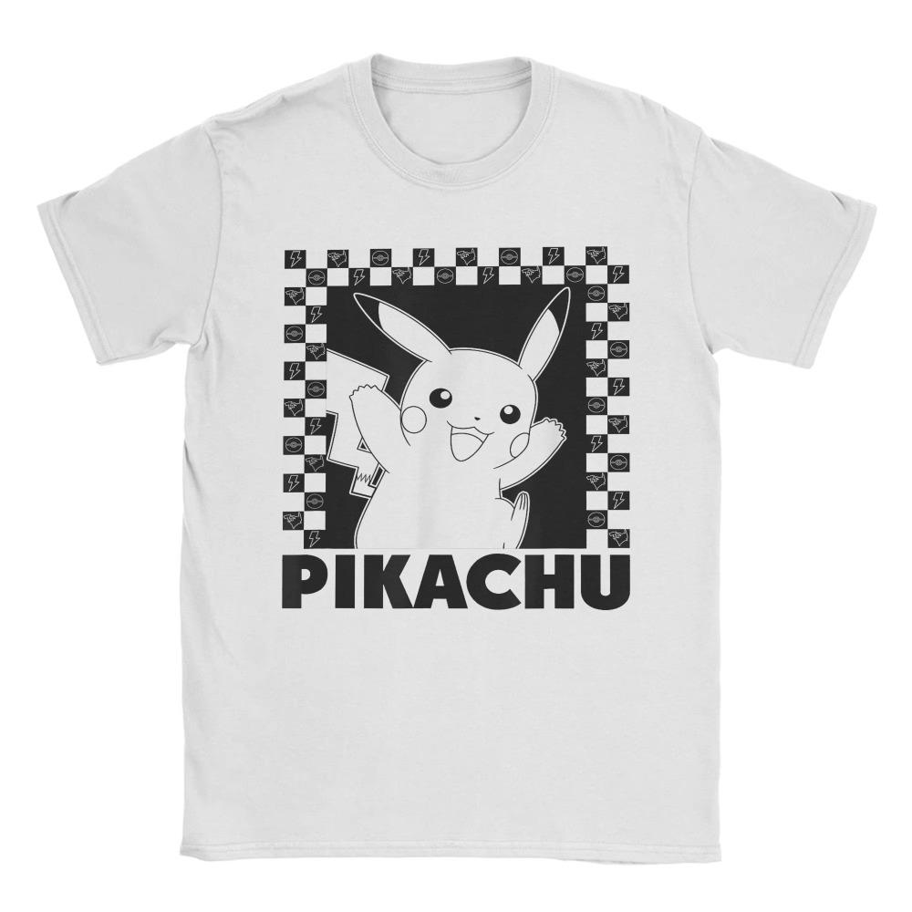 Anime and Unisexga Tshirt for Unisex Cotton Top with Pokmon Print Crew Neck Short Sleeves Suitable for Both Unisex and Women