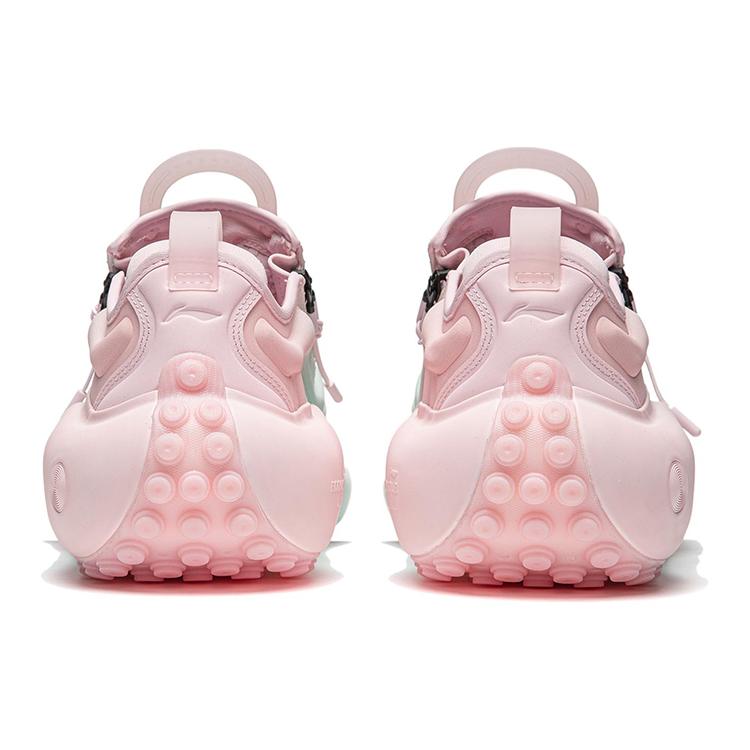 New LiNing Pangu Flow Cushioning, Abrasion Resistant, And Resilient Properties Low Top Casual Shoes Unisex Cotton Candy AZGS069-11