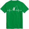 Fishing Heart Beat Pulse Tshirt FisherUnisex Gift Angling Angler Top T Shirt Midd
