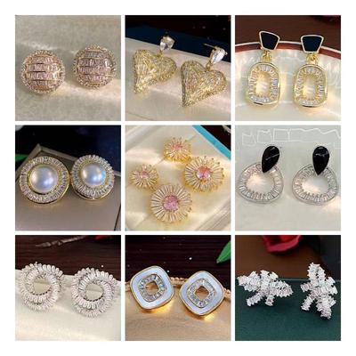Brincos Elegantes Geométricos Redondos de Zircônia - Studs Simples, Modernos e Versáteis em Prata