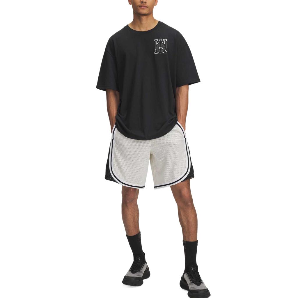 Under Armour Courtside Mid-Rise Loose Breathable Quick-Dry Color-Block Sports Shorts Men shorts 6004087-110