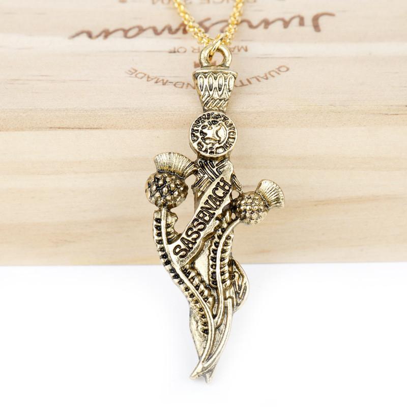 Outlander Sassenach Pendant Necklace With Chain For Anniversary Or Travel Souvenir