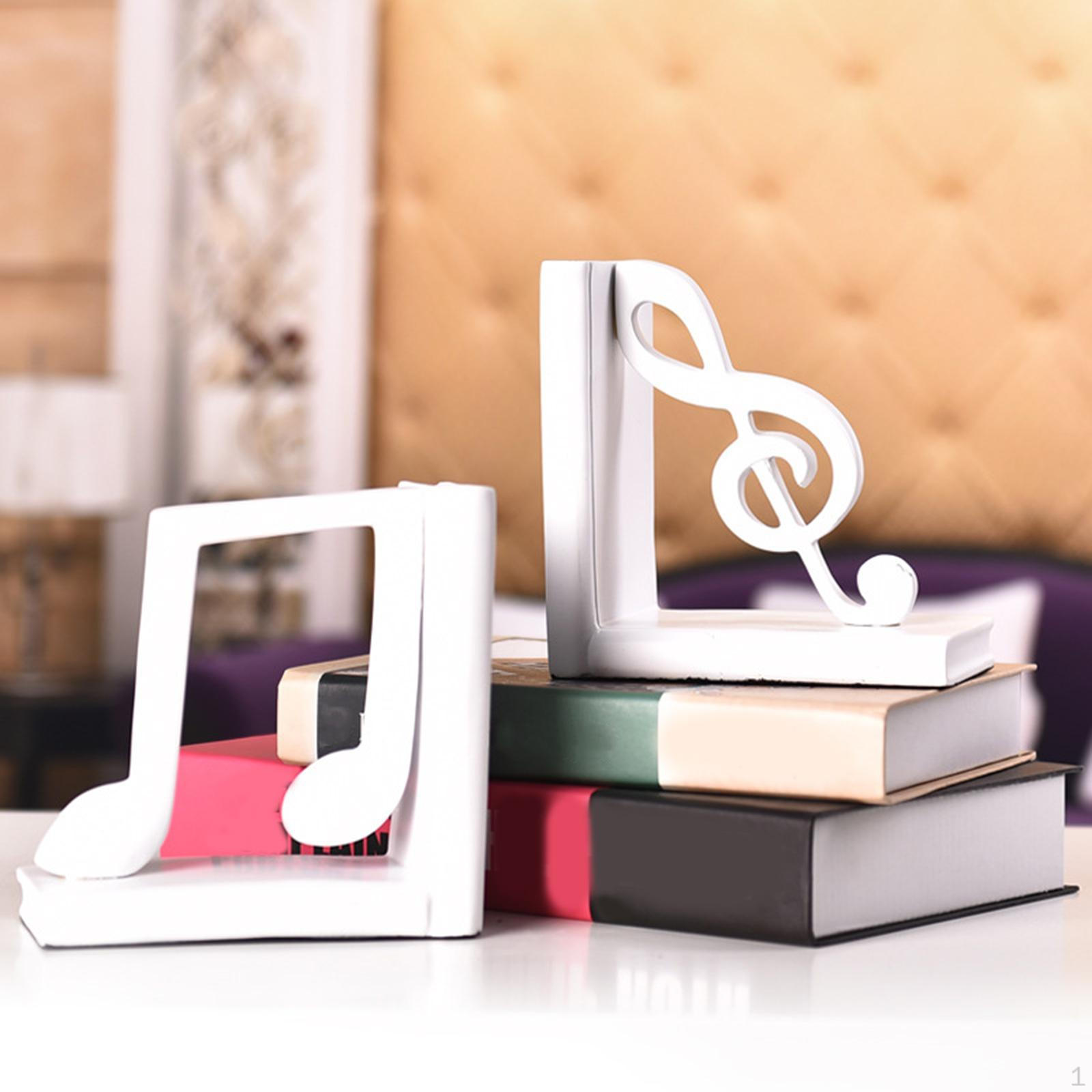 

2 шт. держатели для музыкальных нот настольный органайзер современные статуэтки стопоры для книг для гостиной белый