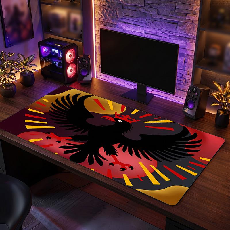 Belgium Football Crest Mouse Pad, Extended Non Slip Rubber Desk Mat for Gaming Office Laptop Fan Gift