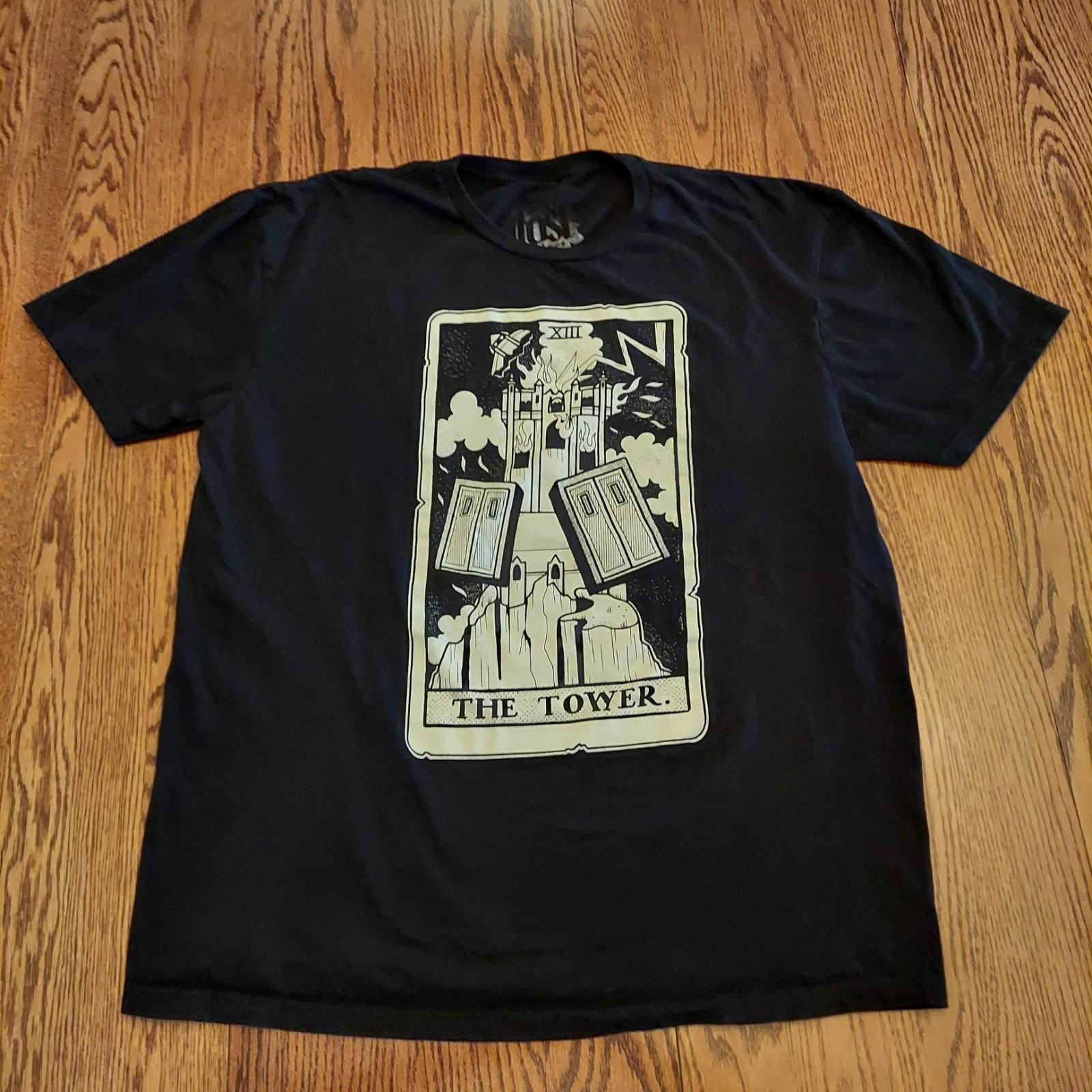 Tower Tarot Card T-Shirt Unisex Size XL Unisex T-Shirt S