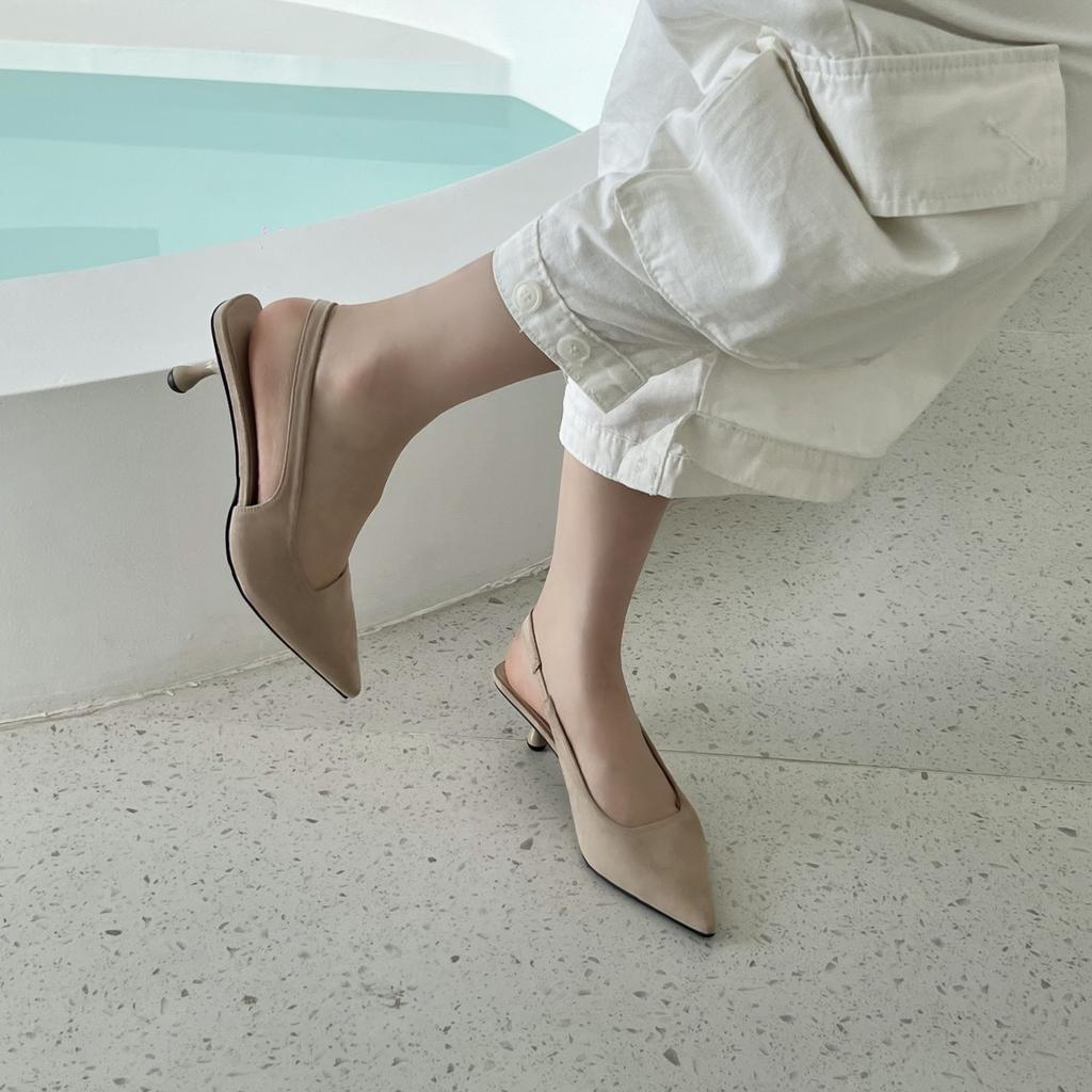 Chunxin French One-Word Strap Mary Jane Pointed Single Shoes Women Shallow Mouth High Heels Women