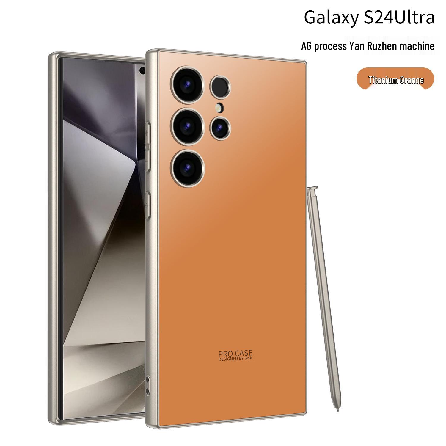 

Модный чехол-накладка Samsung S24 Ultra с ощущением кожи: Гальванизированный Мягкий Край, Ультратонкая Защитная Крышка Samsung S24 Ultra