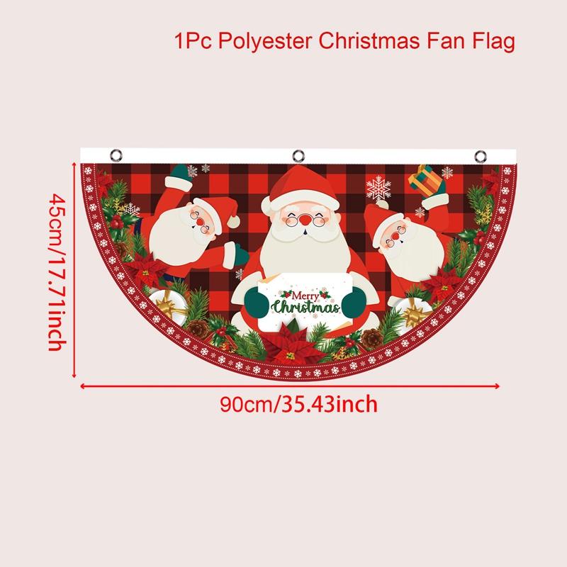 

Christmas Outdoor Fan-shaped Flag Banner Christmas Decor for Home 2025 Cristmas Drop Ornament Xmas Navidad Gift New Year 2025 золотой