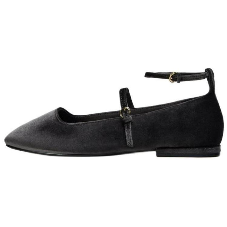 Zara Удобные Универсальные Повседневные Балетки 1 см Женские балетки Серые 13565410802 37 4973₽