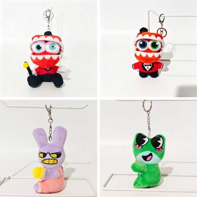 Fofo Série O Incrível Circo Digital Kawaii Chaveiro de Pelúcia Personagem de Desenho Animado Criatividade Brinquedo de Pelúcia Chaveiro de Mochila