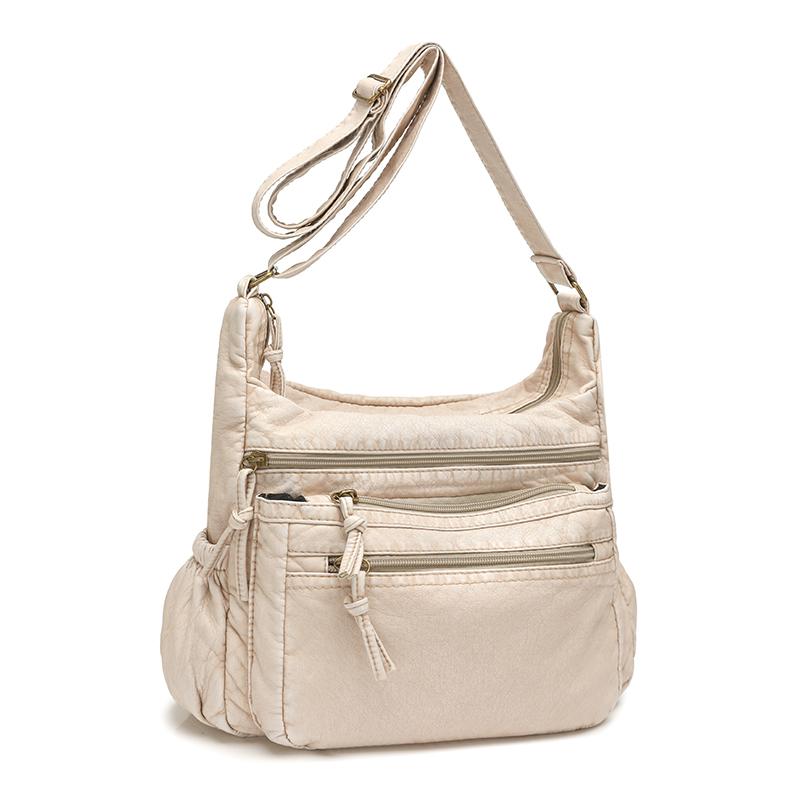 Borsa a tracolla da pendolare multi-tasche ad alta capacità in PU da donna, portatile