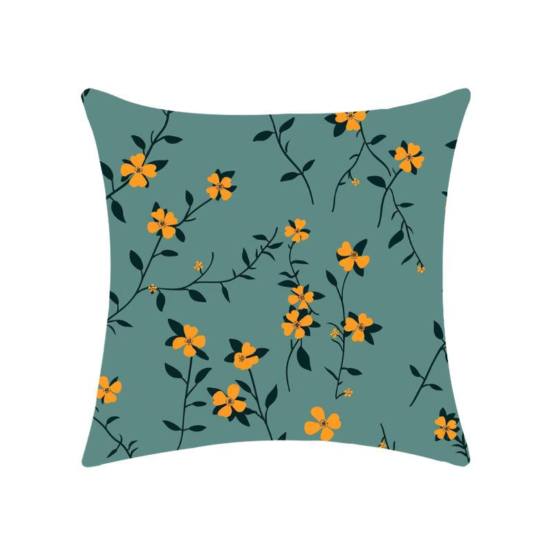 New Floral Floral Series Pillow Case Soft Car Home Decoration Bedroom Bedside Pillow Cushion Cover