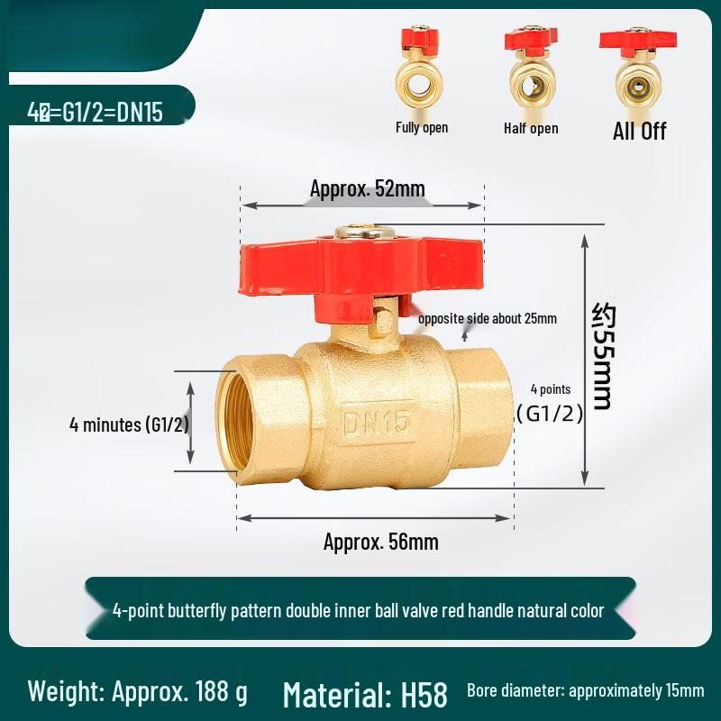All-Copper Internal/External Thread Ball Valve