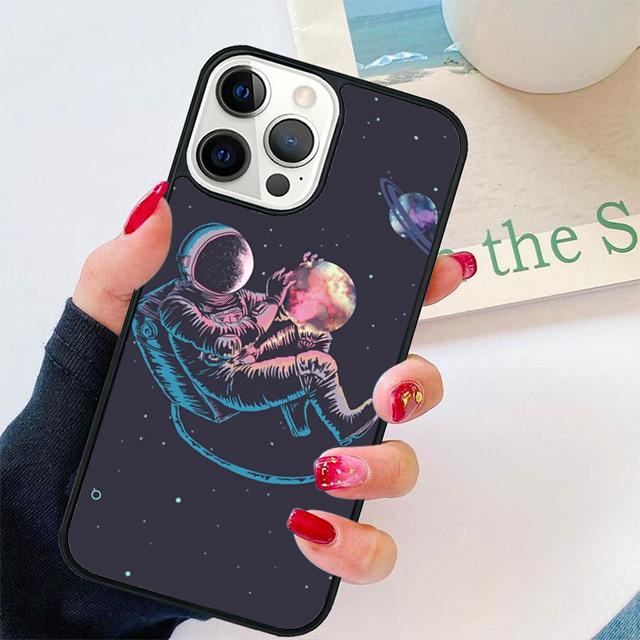 Space Astronaut illustration Coque Shell For iPhone 17 Air 15 16 14 13 12 Pro Max 11 Pro Max Plus Phone Case Cover