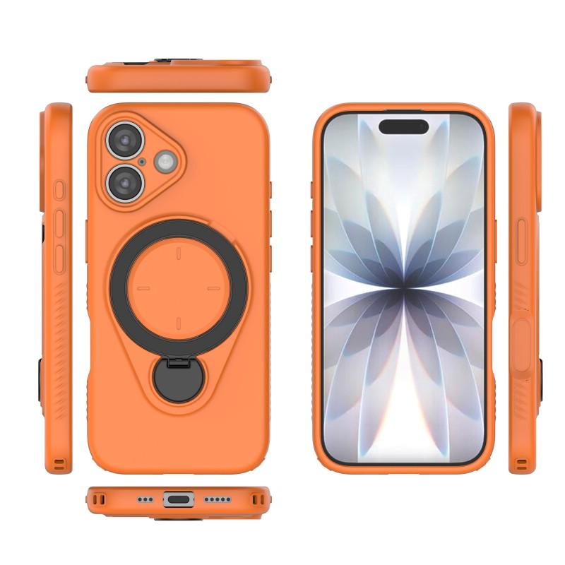 For iPhone 17 Case with Tempered Glass WANLONFENG JH Series PC TPU Kickstand Phone Cover