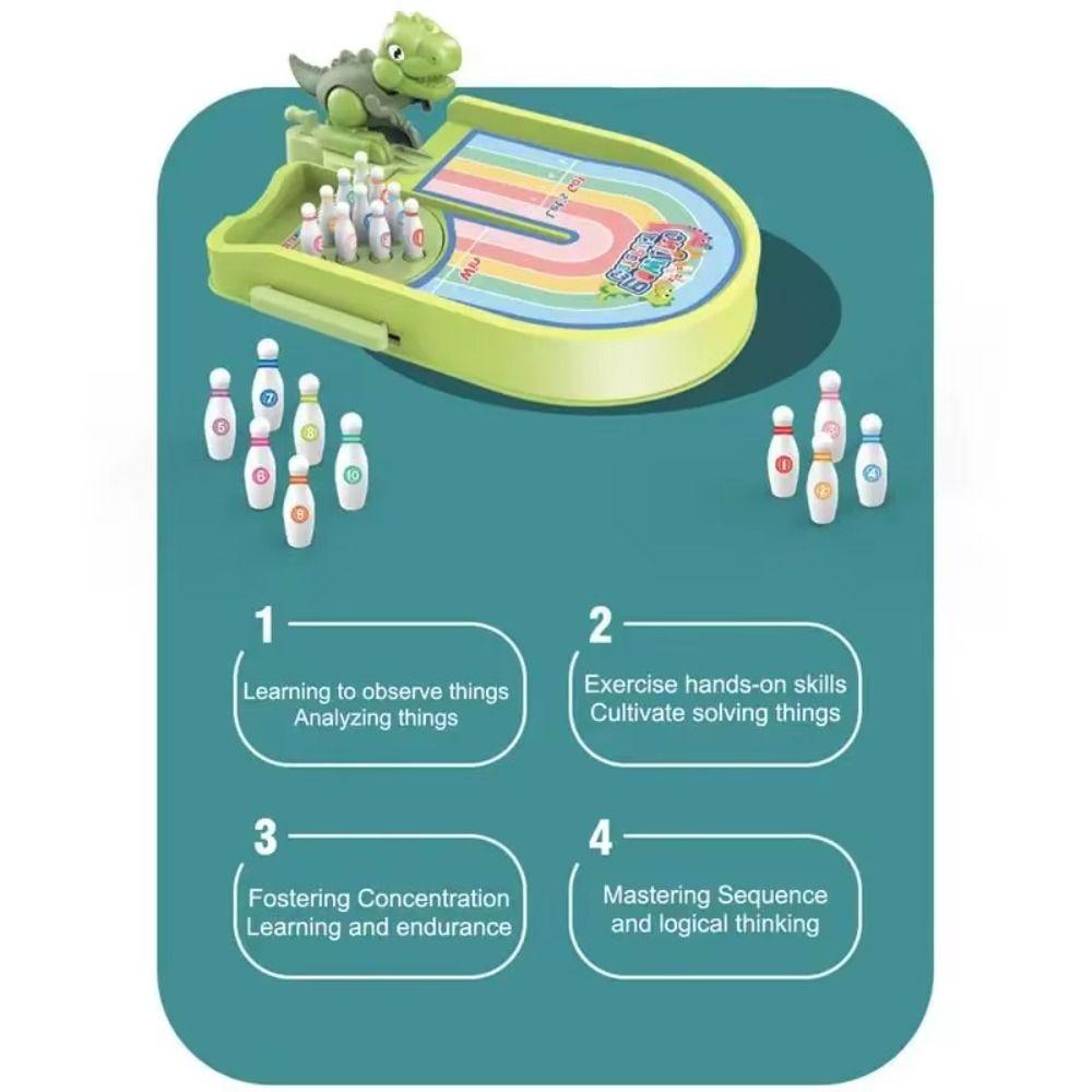 Bounce Dinosaur Table Bowling Game Board Games Table Top Bowling Game  Family Party Games