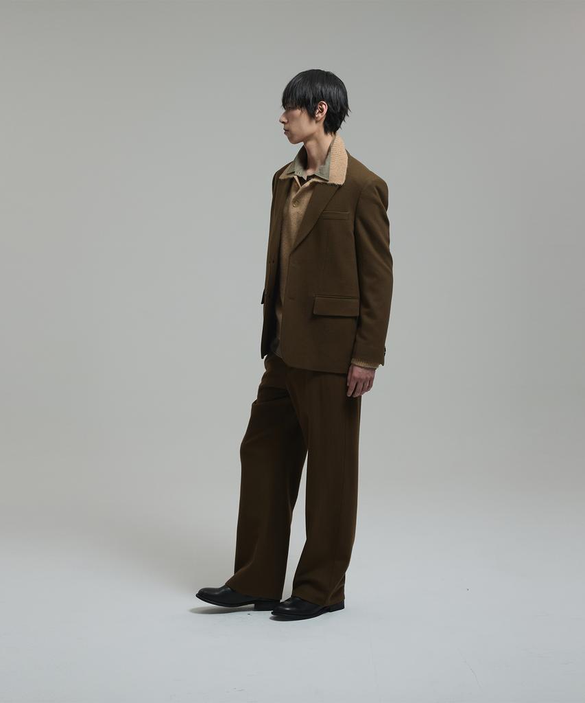 NONBLANK Wool Flannel Loose Fit Jacket_Brown